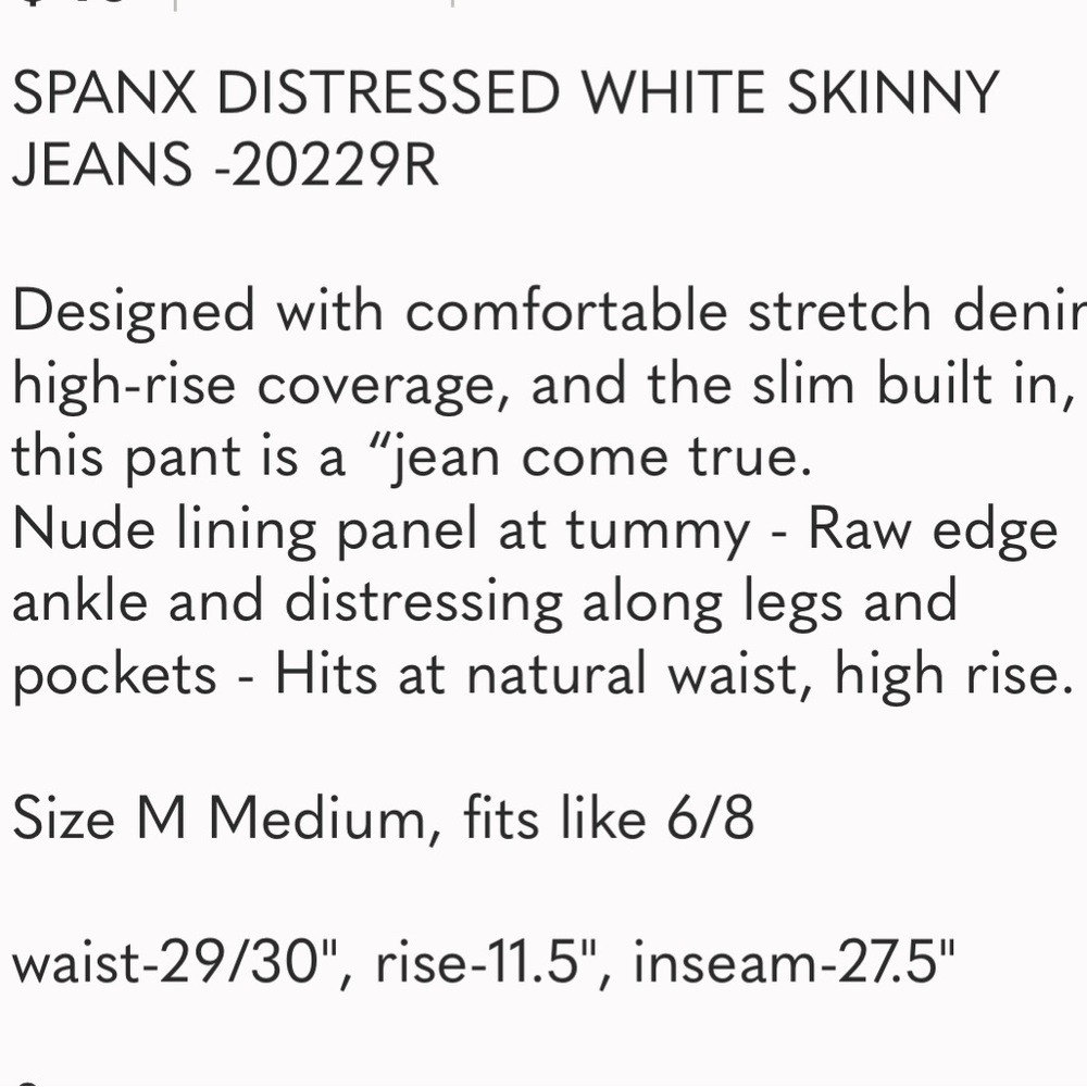 Spanx distressed white skinny jeans - Picture 12 of 12